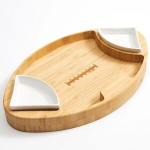 Chef's Counter Bamboo Football Serving Tray